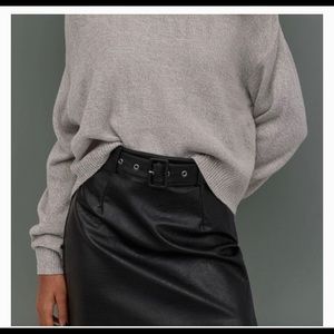 Faux leather skirt
